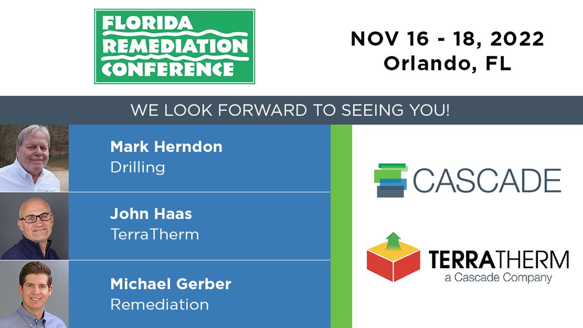 Are you heading to the Florida Remediation Conference this week?

Swing by booth #508 to chat with Cascade and TerraTherm experts—AND to enter to win a go-bag stuffed with useful gear like a Rite in the Rain notebook, waterproof sticky notes, a sturdy multi-tool and more!