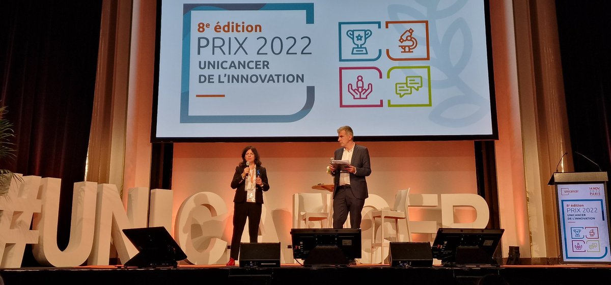 ymagnan's tweet photo. #ConventionUnicancer22 @Sophie_Beaupere Prix de l'innovation @GroupeUnicancer https://t.co/FPnbijRJCG