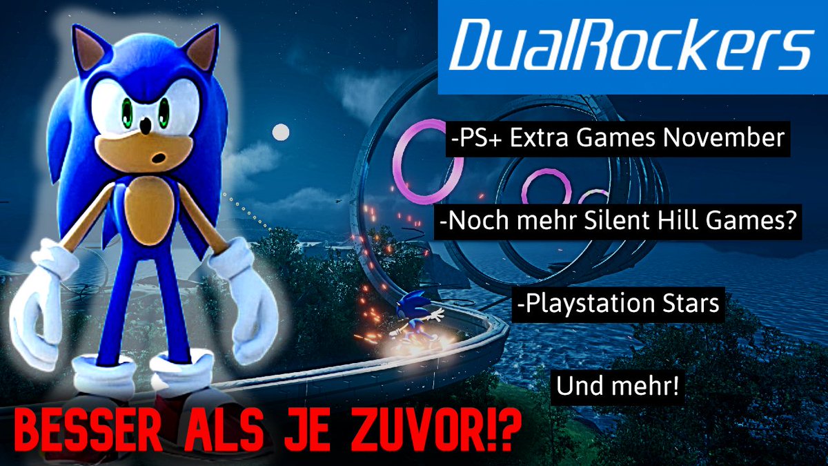 Neues Video❗️

-Sonic Frontiers Review Scores⏩⏩⏩
-Playstation Stars Prämien November 2022🏆🏆🏆
-Noch mehr Silent Hill!?👻👻👻
-PS+ Extra und Premium Games November 2022➕🎮

Und mehr!

youtube.com/watch?v=7eV9v5…