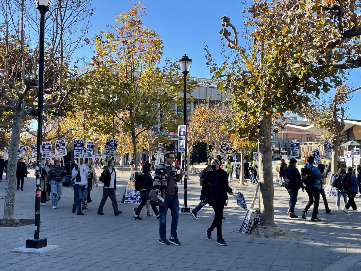 The campus feels eerily empty of activity as the graduate student strike begins this morning at UC-Berkeley