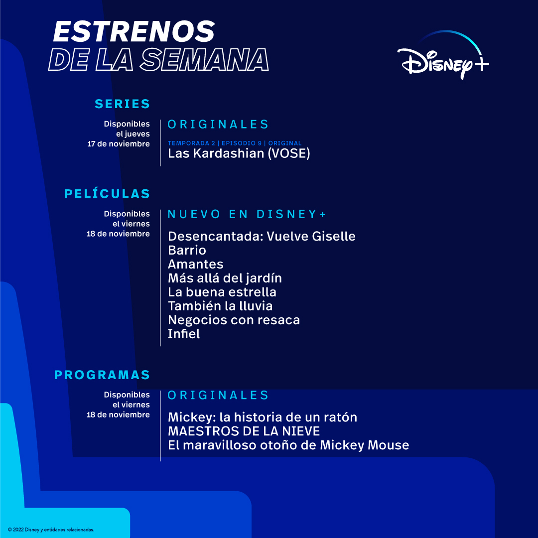 DisneyPlusES's tweet photo. La semana empieza con nuestros estrenos semanales ✨ ¿Qué estás deseando ver? https://t.co/Uq5EgXKo3F