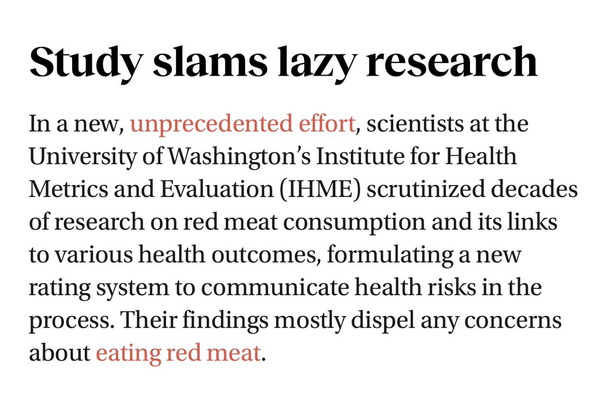SBakerMD's tweet photo. They’ve basically been lying to us for decades about the supposed health “dangers” of eating red meat!!! https://t.co/vSl3Co6l7s