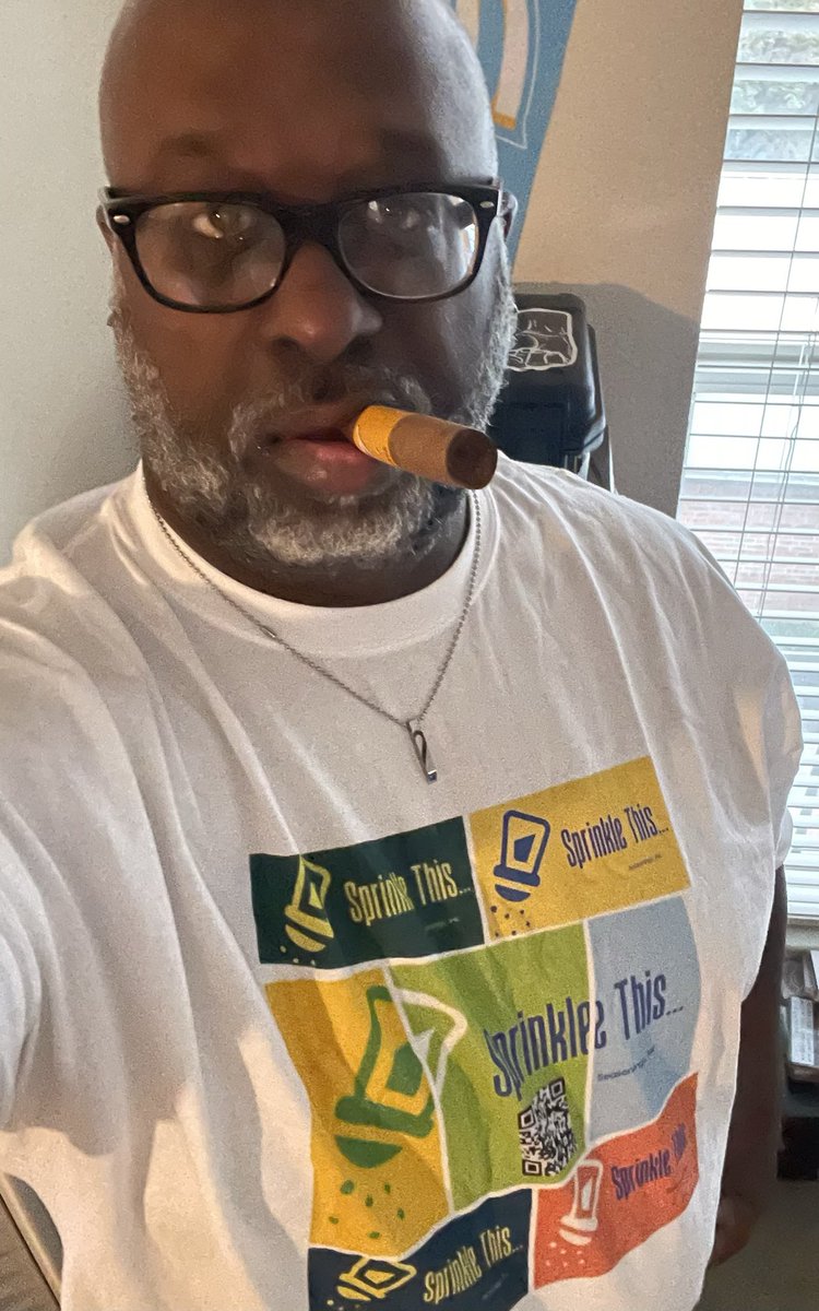 Got me a new tshirt and I honestly love it. 
Big shout out to <a href="/SprinkleSeason/">Sprinklethisseasonings.com</a> and my arch nemesis <a href="/immafoodie/">Diabolical Cigar Nemesis</a> 

Honestly though, good shirt, comfortable and great material. 
5⭐️s