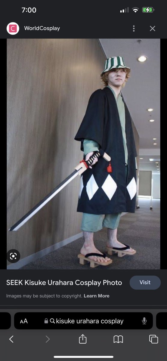 mumbojumboafk's tweet photo. @Shawwotteslay @sleepystruggles that’s the joke 😭 i searched “kisuke urahara cosplay” that time https://t.co/e65xiH852b