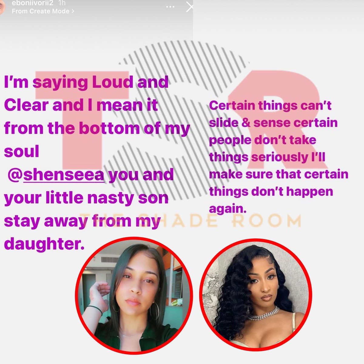 TheShadeRoom on Twitter "Oop! Eboni Ivorii, the mother of London On Da Track’s daughter, Paris