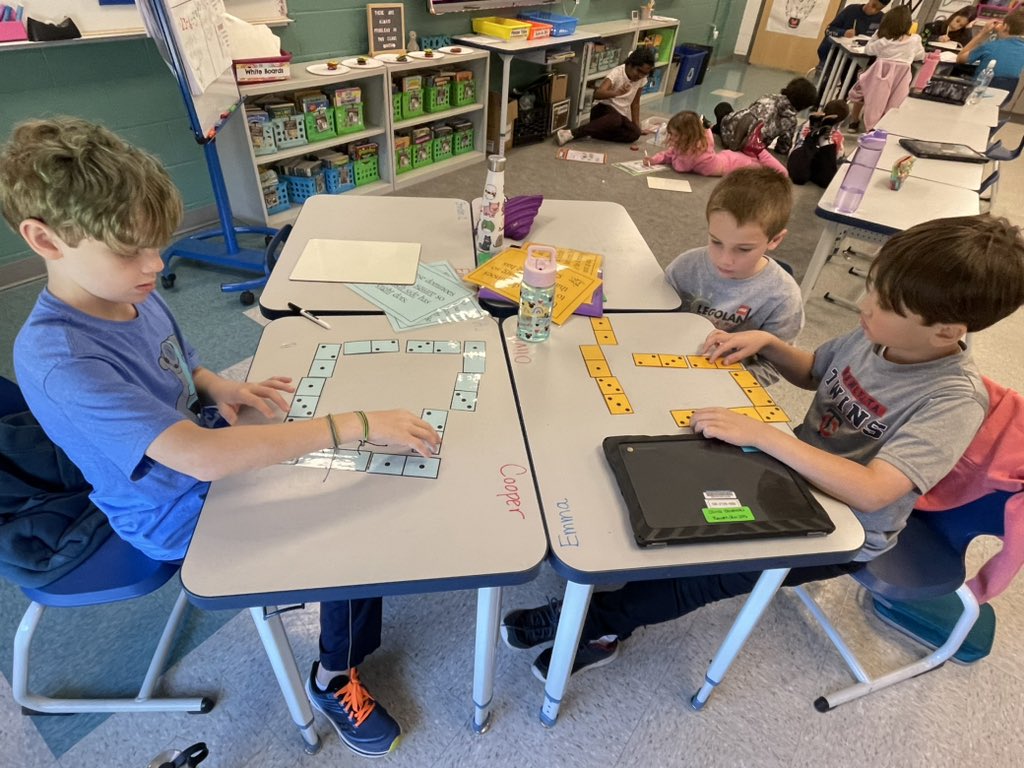 Mrs_Schrader4's tweet photo. Working on math centers today! Congratulations Cooper for being the first student to solve this challenge! 👏🏻🎉 #math #mathchallenges #fourthgrade #johnsonpride https://t.co/NulB96lMpe