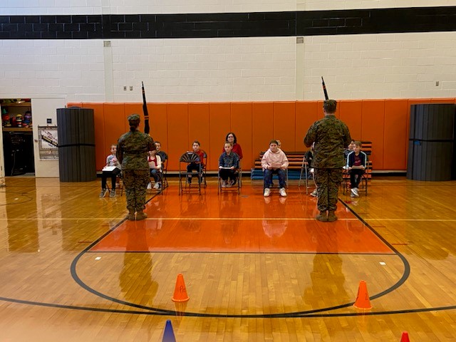 Mexico High School JROTC showed Mexico Elementary students their fancy drill work at our Veteran's Day Synergy summit!  Thank you JROTC!