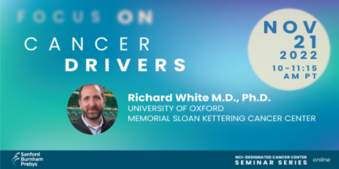 Join “Focus On: Cancer Drivers,” part of our new webinar series connecting with established investigators working to solve important questions about cancer. Featuring Richard White, M.D., Ph.D. Register today: bit.ly/3TpPO2l @MSKCancerCenter