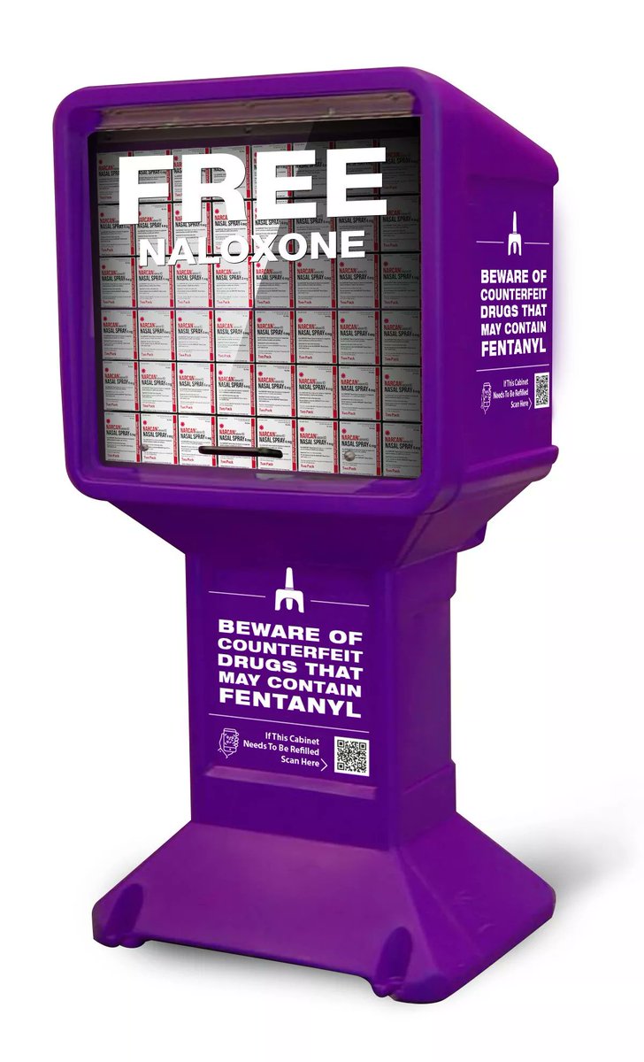 The highest capacity Naloxone distribution option is also great for outdoor locations and it is moveable in case your hotspots change.   #PublicAccessNaloxone #Naloxone #Narcan #HarmReduction
illinoissupply.com/shopby/Narcan_…