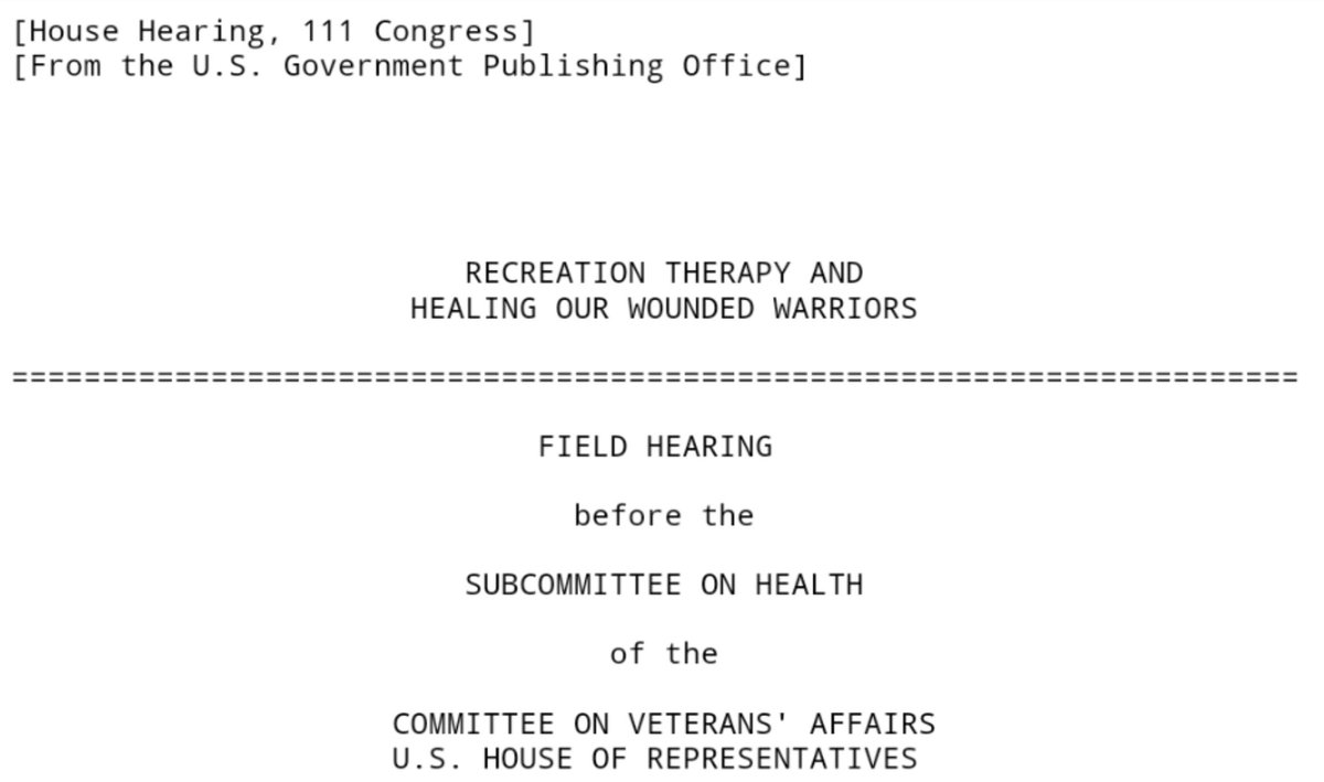 STEM is more than career fields. Veterans homebound, or transitioning to a nontraditional career, can find workshops and makerspaces to be a form of recreational therapy. govinfo.gov/content/pkg/CH…