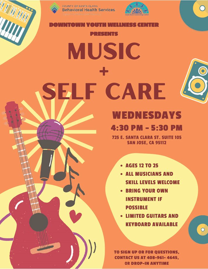 SCCgov's tweet photo. The @sccgov Behavioral Health Services Department has a new Downtown Youth Wellness Center that promotes a safe, supportive, and youth-focused environment for 12-25 year-olds. Drop in at 725 E. Santa Clara Street, 1st floor, Suite 105, in San Jose anytime to check it out! https://t.co/wwqRd5UnZj