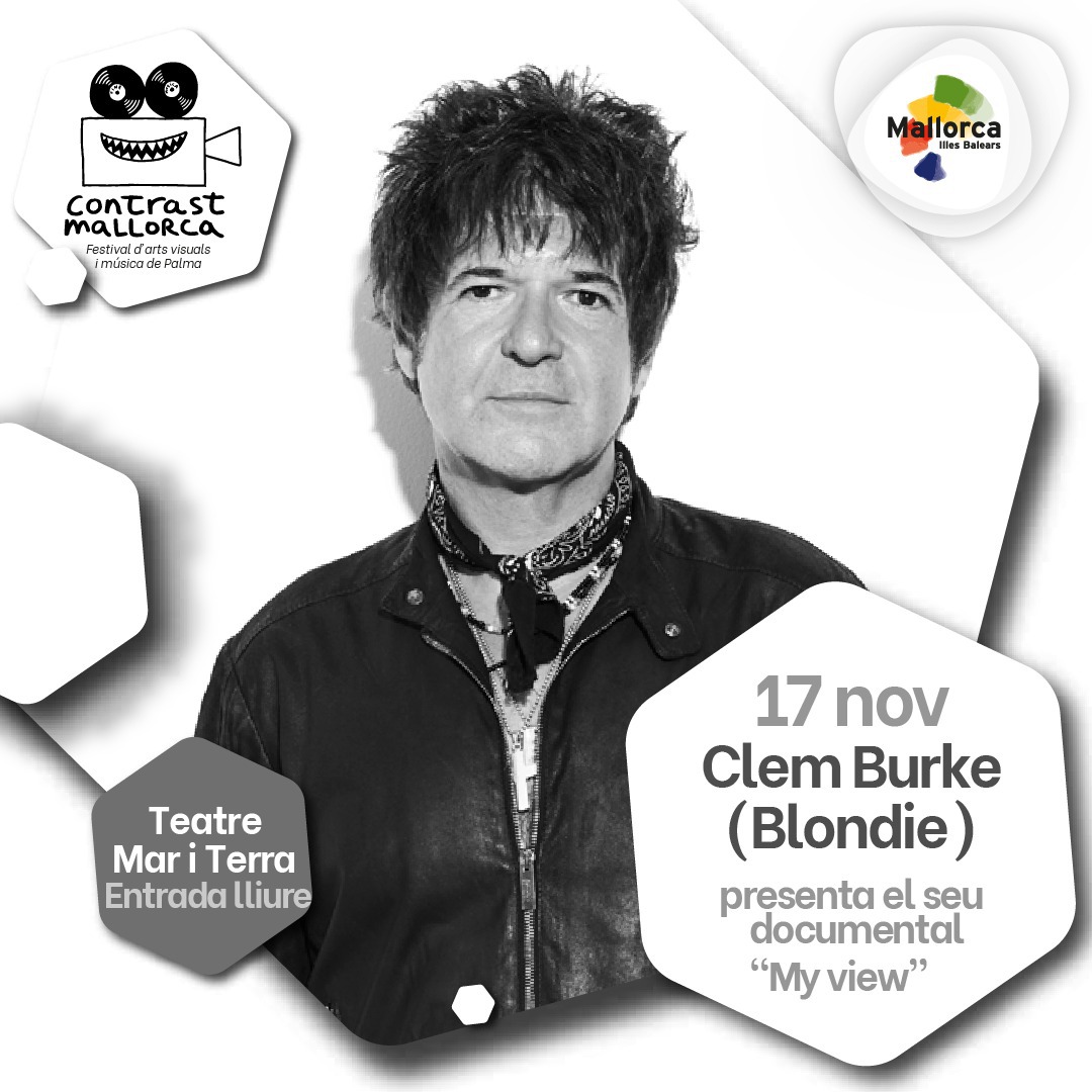 This Thursday, November 17, @clem_burke makes his way to Palma de Mallorca, Spain to present and chat about his documentary 'My View' at ContrastMallorca. 8:00pm at Teatre Mar i Terra followed by a Q+A with Clem. Free entry! More info: contrastmallorca.com @Ciclecontrast