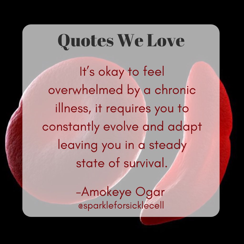 SCProdigy's tweet photo. Have you ever felt tired or overwhelmed because of sickle cell? https://t.co/1p4bAfbUoC