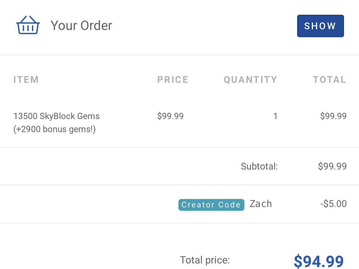 Yoooo Hypixel Gamers!

Now when using CODE : ZACH on checkout you get a 5% DISCOUNT! 💵 

Save yourself some money and use code ZACH on checkout!