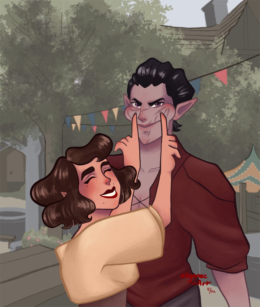 just the besties hanging out #enderal #tharaelnarys and my prophetess Ashera