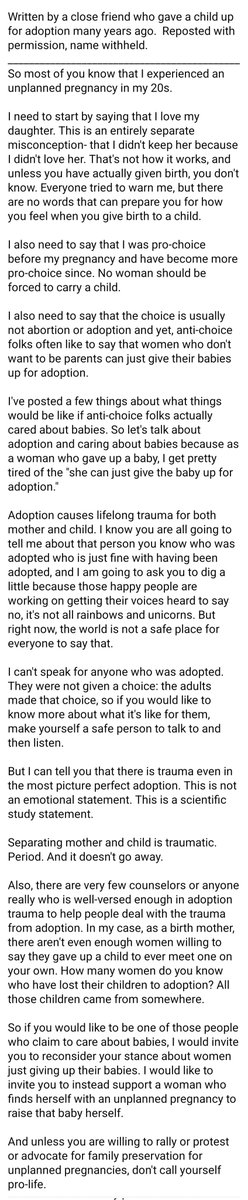 AngelJoyLester's tweet image. Here... listen to actual birth mothers who aren't brain washed...