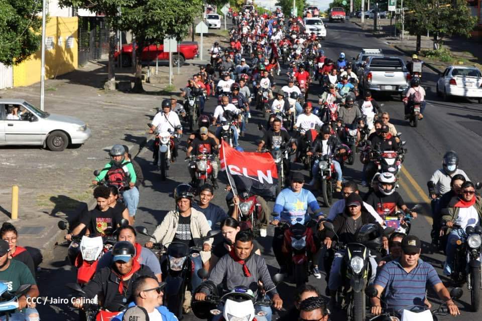 Militancia Sandinista de Managua, celebró la Victoria del Pueblo Alcalde con una alegre Caravana de motorizados.
#Nicaragua 
#UnidosVencemosVenceremos