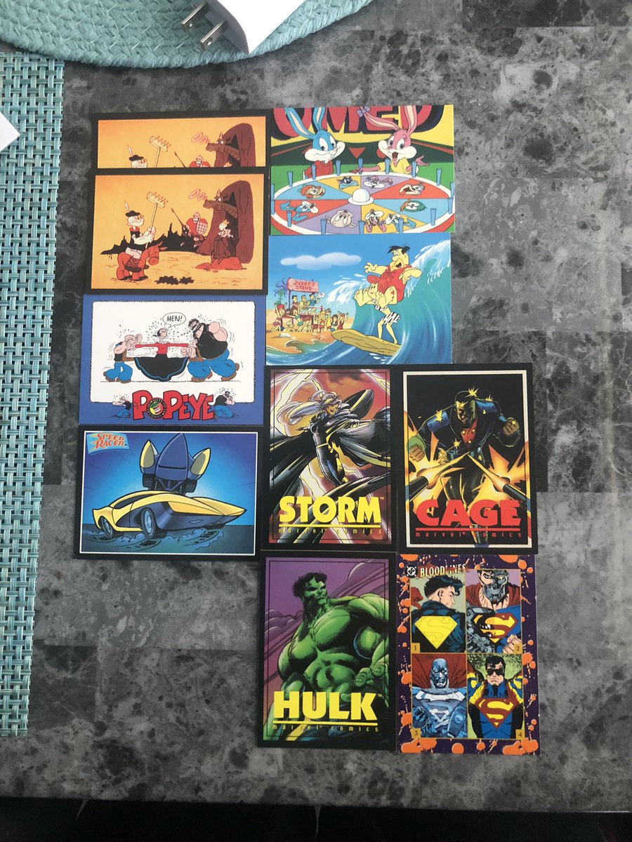 CardsgaloreH's tweet photo. @LAcarddude Goodwin Champions &amp; some cartoon &amp; Marvel/ DC cards from the 90’s 

All $1 each PWE https://t.co/tTLNZTuzId