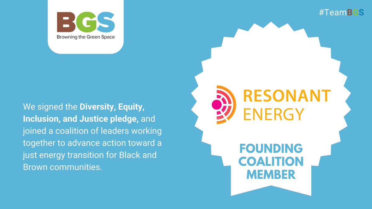Resonant Energy (@resonant_energy) on Twitter photo We’re on #TeamBGS! We believe in a #justtransition and made commitments to advance #DEIJ as a founding coalition member with <a href="/BGSMatters/">Browning the Green Space</a> - will you join us? bit.ly/bgs-membership We’re on #TeamBGS! We believe in a #justtransition and made commitments to advance #DEIJ as a founding coalition member with <a href="/BGSMatters/">Browning the Green Space</a> - will you join us? bit.ly/bgs-membership
