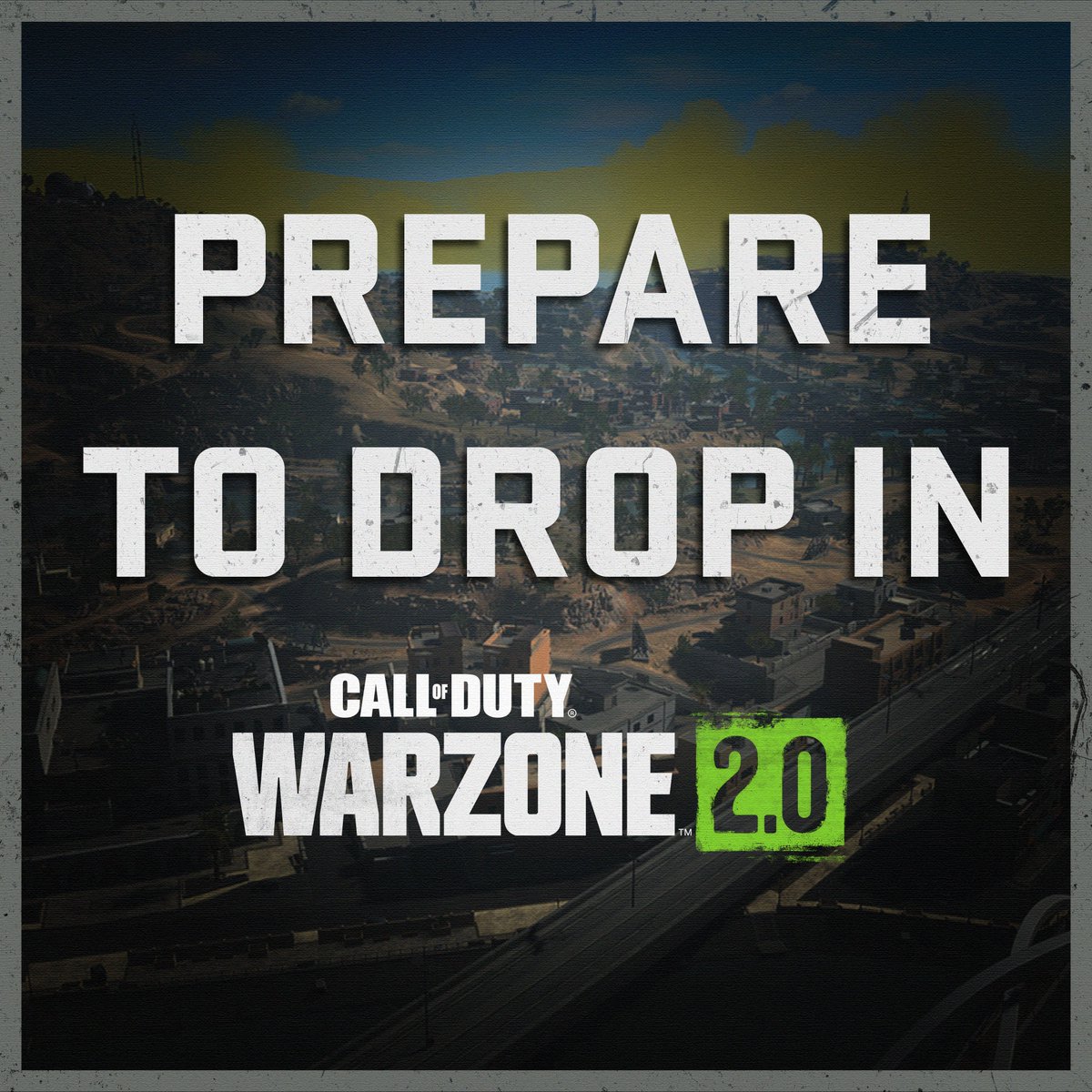 RavenSoftware's tweet photo. 📢 #Warzone2 launches in just two days! 

We're excited for you to drop into the next evolution of our Battle Royale experience! 

With a new map, tons of new features, and all new ways to play, we've only got one question...

🪂 Are you ready? https://t.co/qzb4hCsWuI