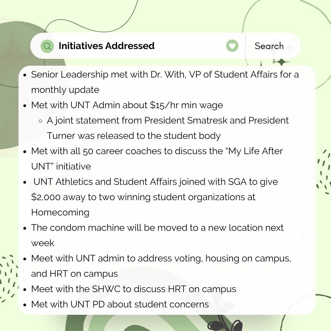 UNT SGA tweet media
