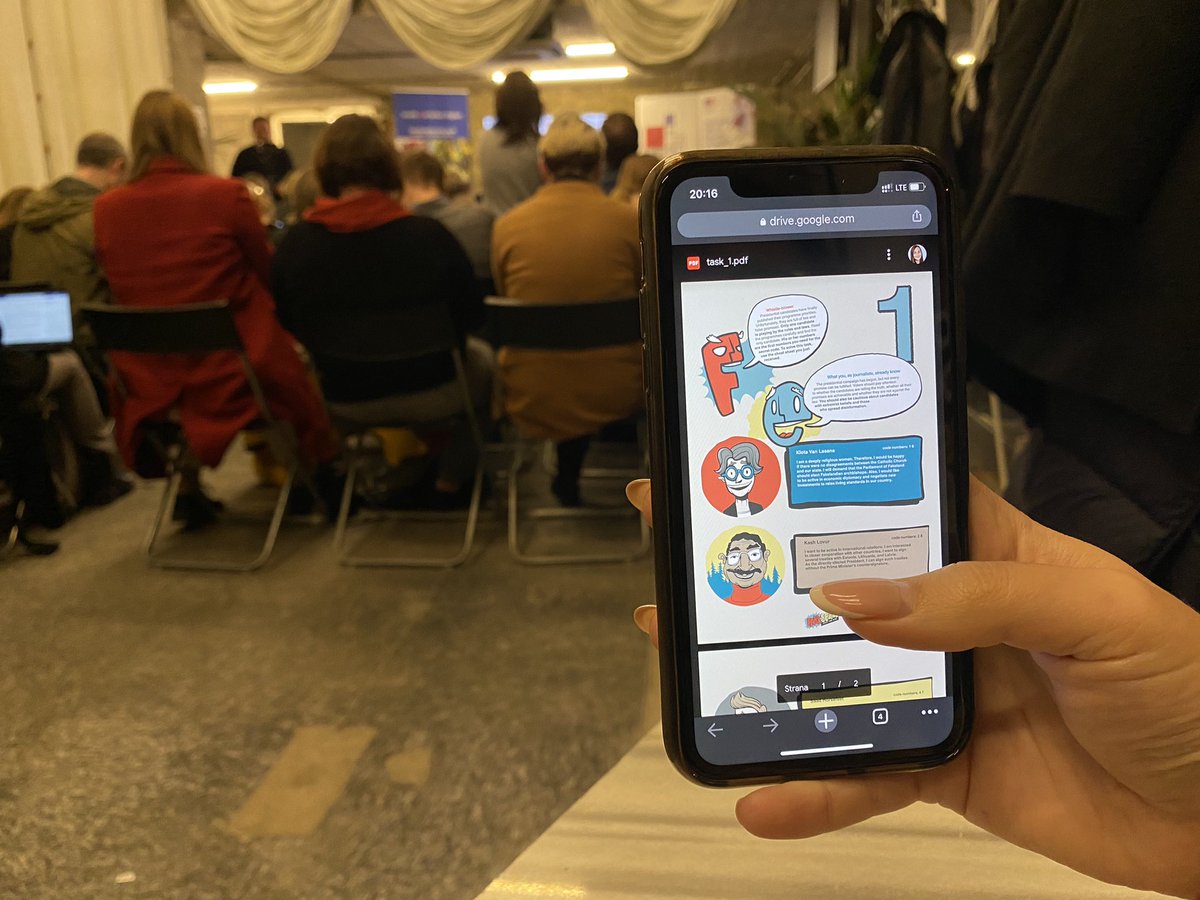 CZELO_Brussels's tweet photo. Participants are trying to escape #disinformation & figure out who is the villain in the imaginary #Fakeland on their own. 🕵️♀️
Thank you @CejkovaLucie for bringing the @fakescape_cz game to our #EduCafé in Brussels! 👏 https://t.co/UhRpjZVRNR