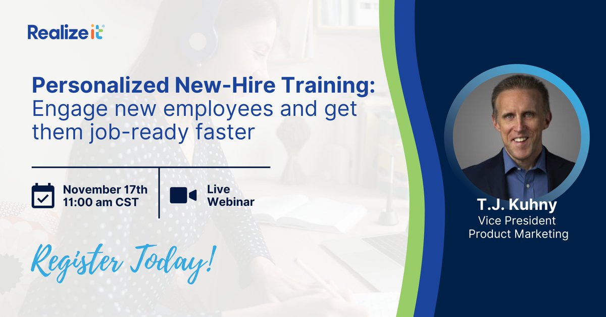 Reserve your spot for or a live 30-min demo of Realizeit technology in action! See firsthand how to deliver a unique and personalized new-hire learning experience built on adaptive technology just by adding your content! bit.ly/3g1Y6A7

#newhiretraining