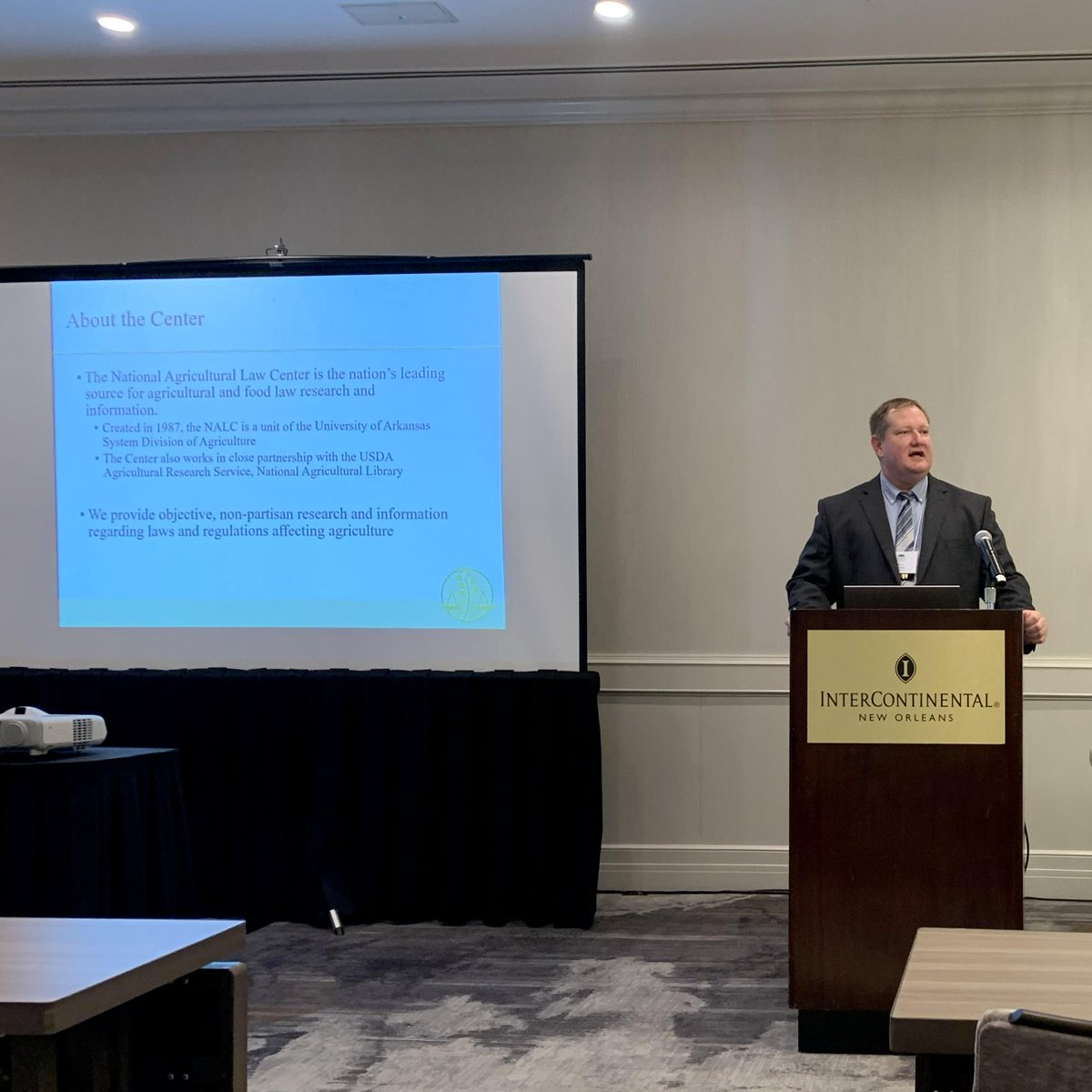 nataglaw's tweet photo. NALC staff recently traveled to the @AmAgLaw Annual Education Symposium in New Orleans. Senior Staff Attorney Rusty Rumley presented on hunting leases and #landownerliability. Staff Attorney Brigit Rollins also gave a presentation on #pesticide litigation.
#AALA22 #AgLaw https://t.co/68aBzzVIdK