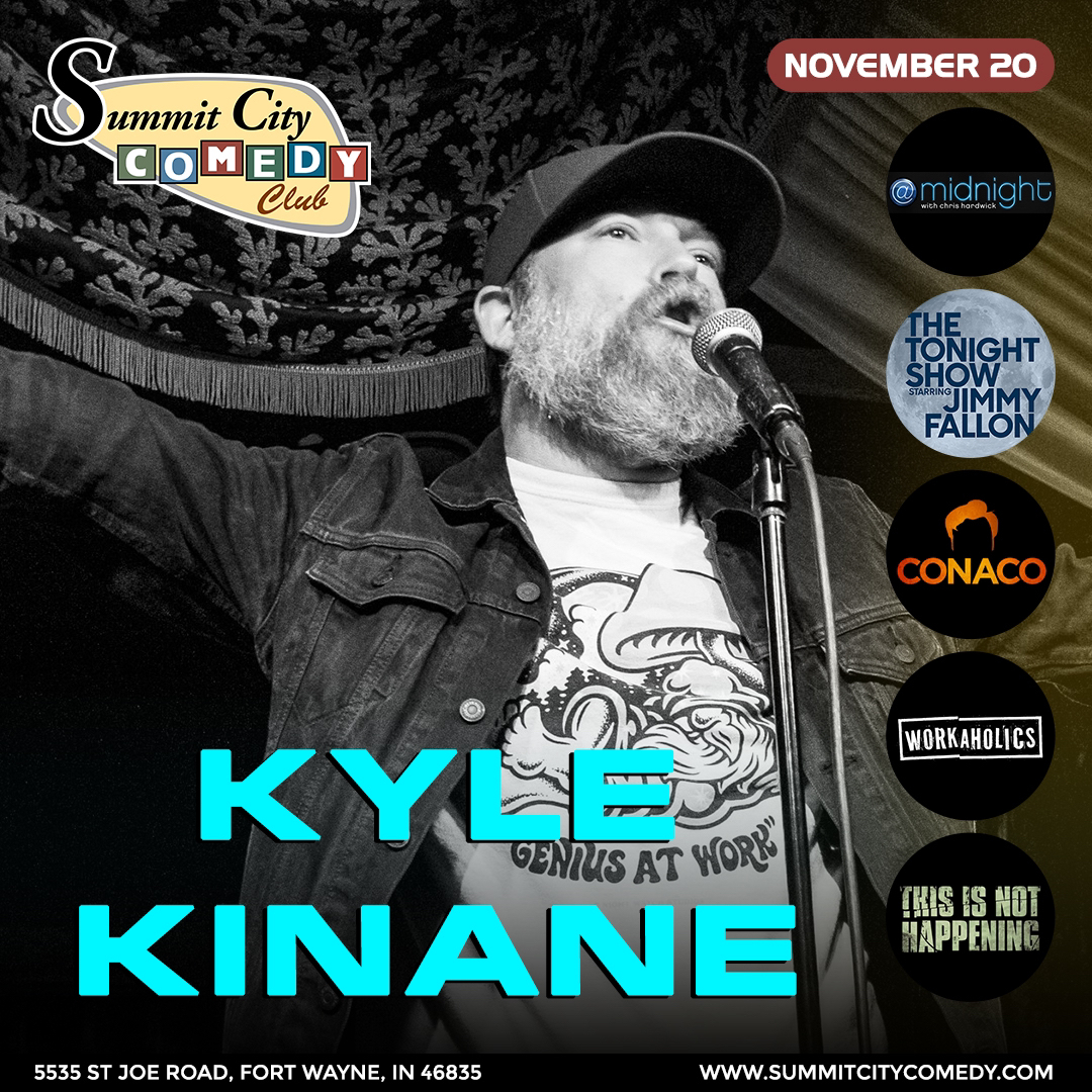 summitcitycc's tweet photo. Kyle Kinane he toured all over the world and has been seen on many of your favorite Comedy Central shows. On November 20th, Kyle is coming to the stage in Ft Wayne for one night only at 7pm. To join us get your tickets at the link in BIO
#KyleKinane #FTWayne #comedyclub https://t.co/klQp3Gg4vU