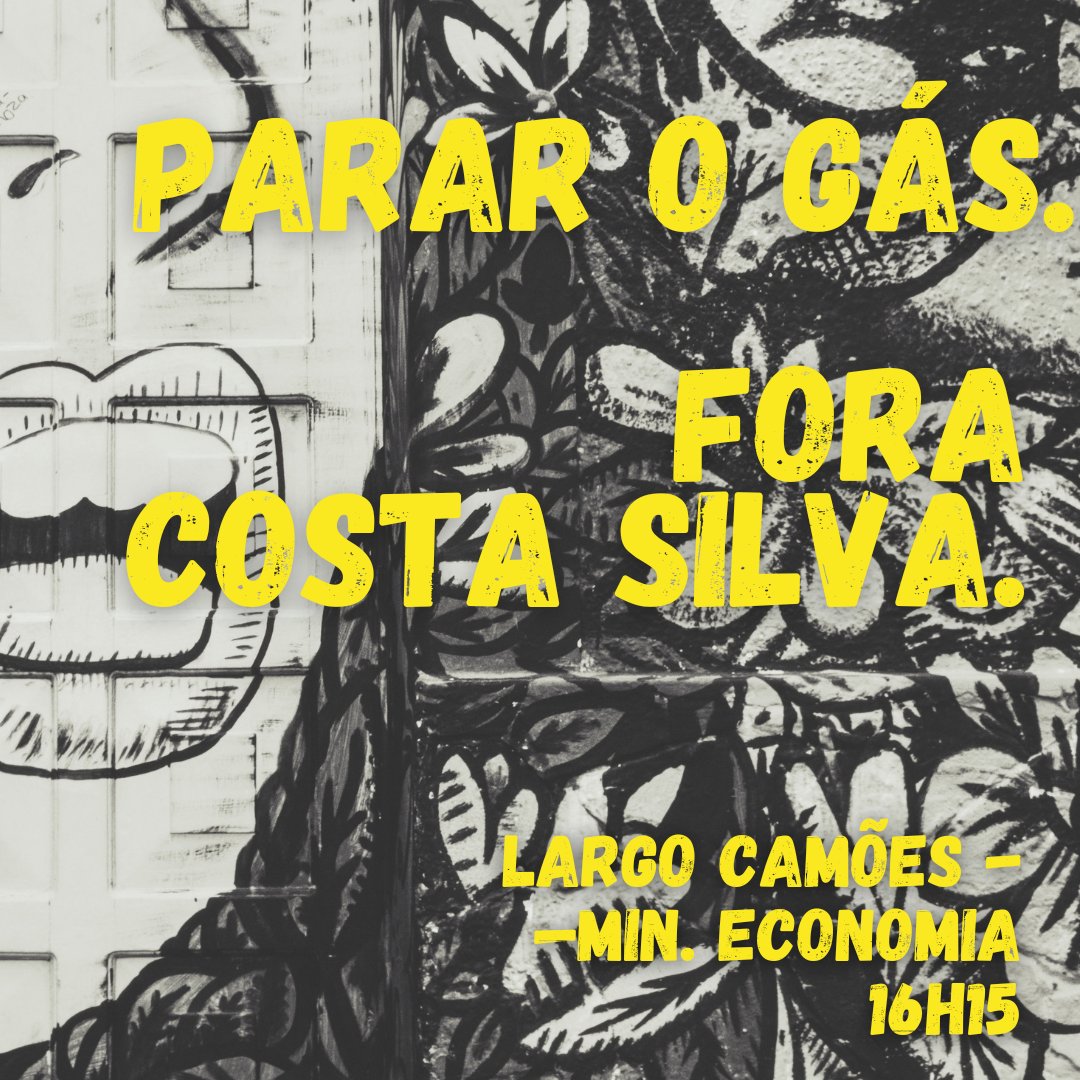 Amanhã vamos acompanhar as pessoas que vão ao ministério da Economia depois de mais de uma semana de ocupações pelo Fim ao Fóssil! Queremos as nossas vozes ouvidas nos gabinetes e nas ruas.

A luta pelo futuro passa por acabar com os combustíveis fósseis e construir alternativas