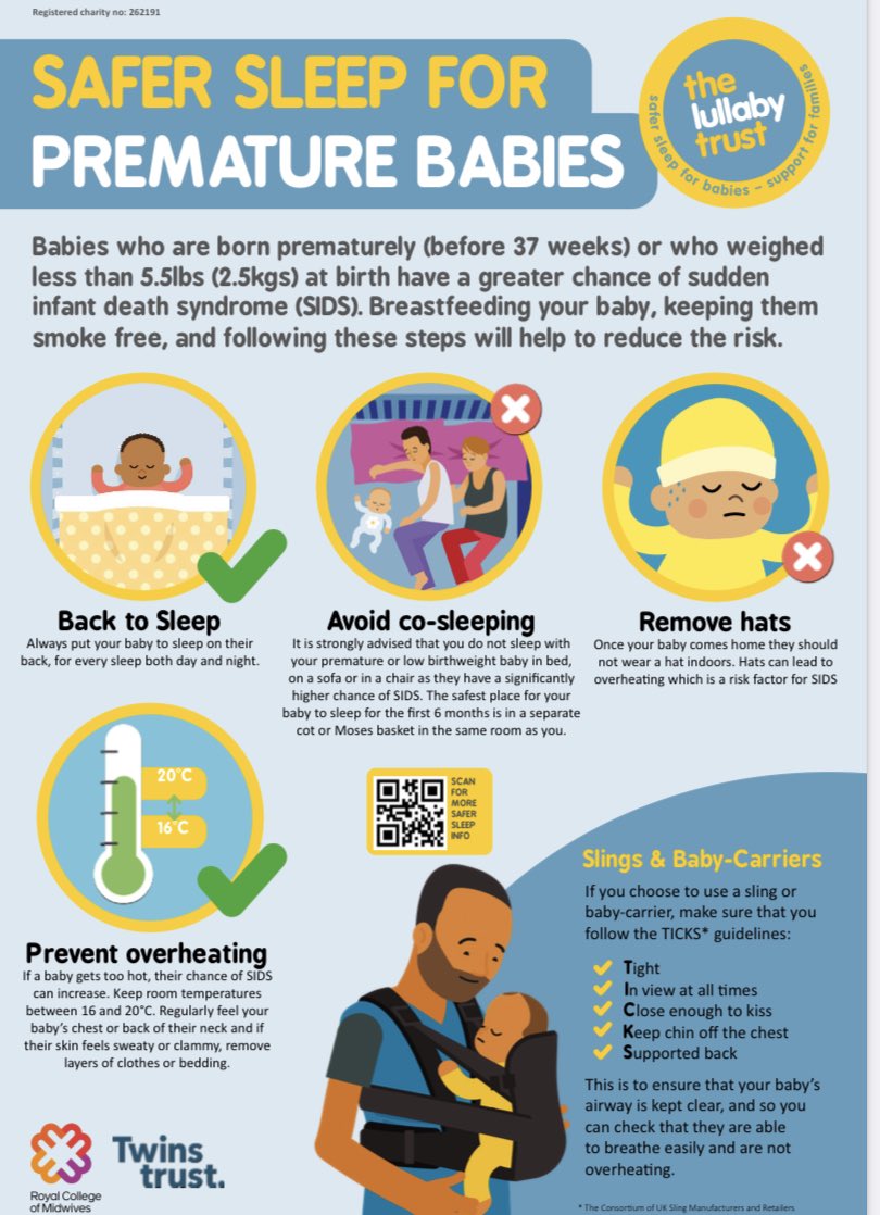 Alessandra D'Angelo (@ale_dange) on Twitter photo Safer sleep advice MUST be part of every conversation during the antenatal and postnatal period. This easy-to-read-card has been designed to help parents of premature babies and HCPs to navigate those discussions. Thank you <a href="/LullabyTrust/">The Lullaby Trust</a> <a href="/MidwivesRCM/">Royal College of Midwives 💙</a> for taking it forward ❤️ Safer sleep advice MUST be part of every conversation during the antenatal and postnatal period. This easy-to-read-card has been designed to help parents of premature babies and HCPs to navigate those discussions. Thank you <a href="/LullabyTrust/">The Lullaby Trust</a> <a href="/MidwivesRCM/">Royal College of Midwives 💙</a> for taking it forward ❤️
