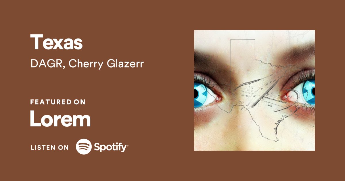 You can find DAGR (<a href="/dagrdagdag/">DAGR</a>) x <a href="/cherryglazerr/">Cherry Glazerr</a>'s Hardly Art 15 contribution, "Texas" on @spotify's Lorem playlist-> open.spotify.com/playlist/37i9d…
