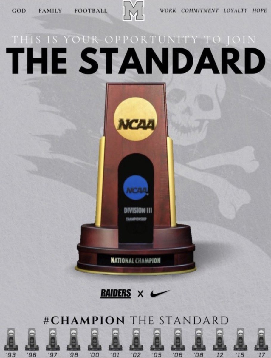 After a talk with <a href="/D_Ely6/">Daryl Ely</a>, I’m thankful to have received a roster spot from The University Of Mount Union!  <a href="/MountUnionFB/">Mount Union Football</a> <a href="/RollHudFootball/">Hudson Football</a>