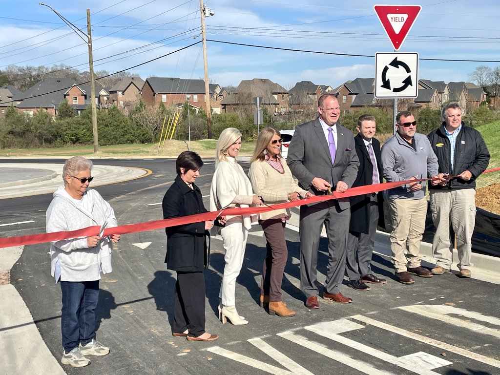 I was happy to cut the ribbon at the new roundabout at Hardin Valley Road and Hickory Creek Road today. Thanks to our tremendous Engineering &amp; Public Works department, this project was finished early and under budget!