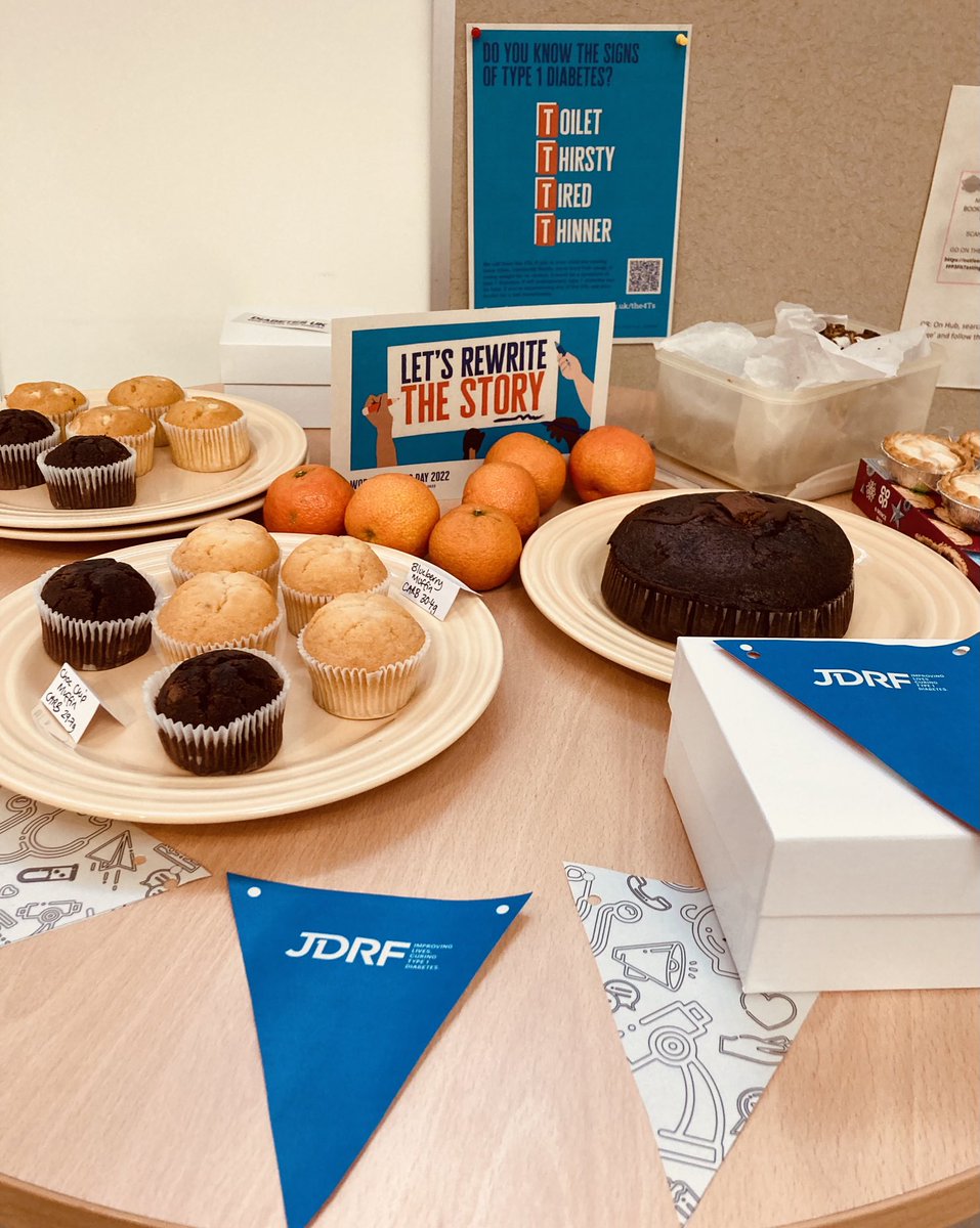 Thanks to everyone who supported our ⁦<a href="/ExeterNihr/">NIHR Exeter Clinical Research Facility</a> ⁦<a href="/ExeterMed/">Exeter Med School</a>⁩ ⁦<a href="/RoyalDevonNHS/">Royal Devon NHS</a>⁩ #WDD2022 cake sale to raise money for ⁦@JDRFUK⁩ &amp; ⁦<a href="/DiabetesUK/">Diabetes UK</a>⁩ 💙