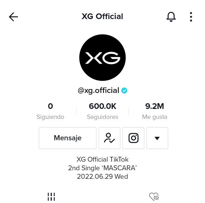[Charts] La cuenta oficial de TikTok de XG alcanzó los 600K de seguidores

#XG #ALPHAZ <a href="/XGOfficial_/">XG OFFICIAL</a>