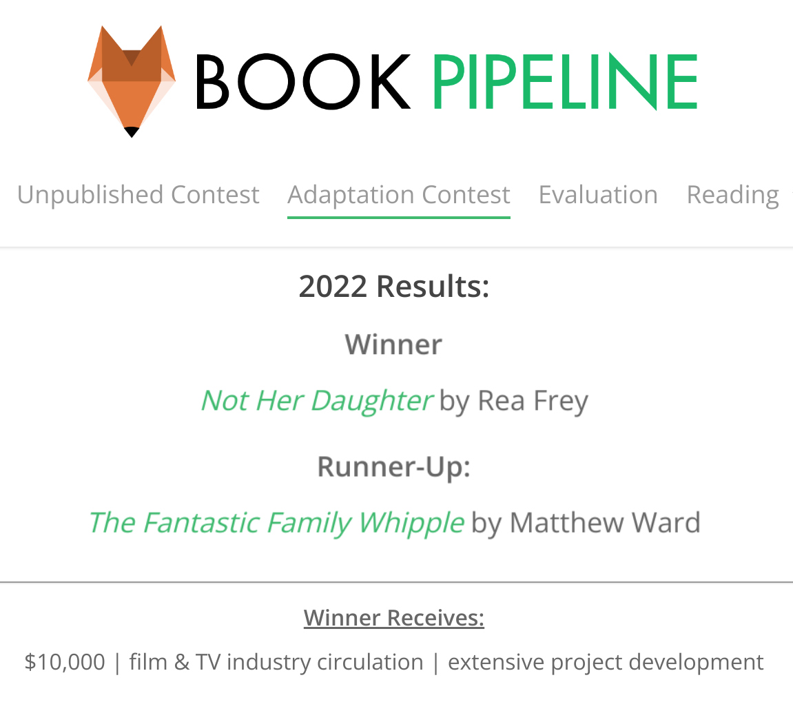 mattwardwords's tweet image. Thanks to @SPMJM, @PMEWriter &amp;amp; @pipelinemediagp for choosing WHIPPLE for the 2022 @BookPipeline contest! Can&apos;t wait to work with these great folks on bringing the Whipples to the screen. The attempt at Longest Time to Produce a Screen Adaptation continues! bookpipeline.com/2022-adaptation