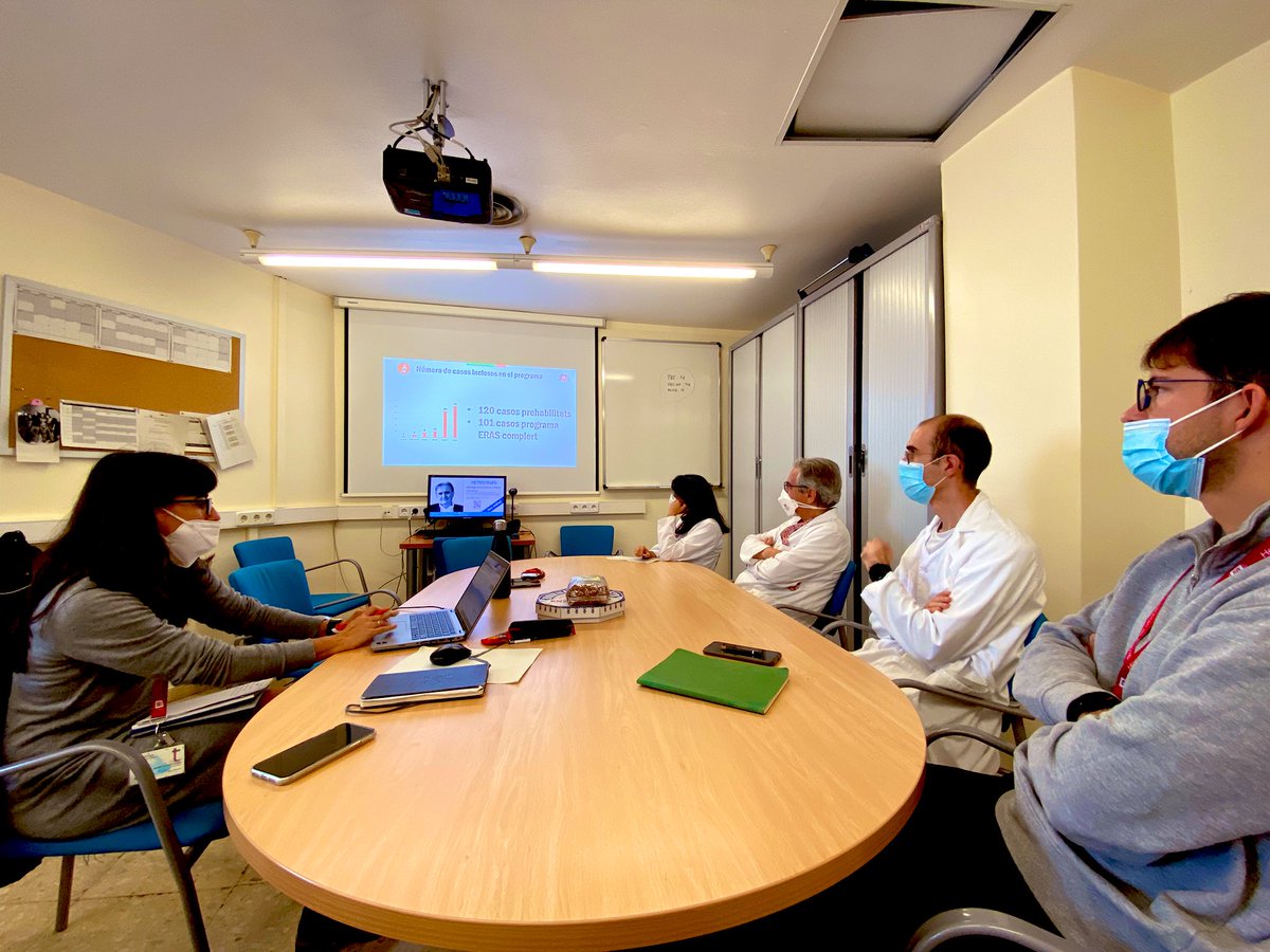 josejerezg's tweet photo. El equipo de @acv_hub en @hbellvitge lidera la evaluación 📊 continua ♻️ de su programa #ERAS en presencia multidisciplinar ⚙️. 
#audit #HUBERAS #orgullbellvitge #PDCA 
@QLlaurado87 @eiborrae @Mk48828333 @queleta4 @fisiohub @gnavalpo et al. https://t.co/1XqzJXWKsA