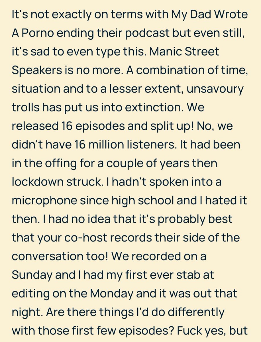 ManicsPod's tweet photo. An announcement https://t.co/TV9h3IogIA