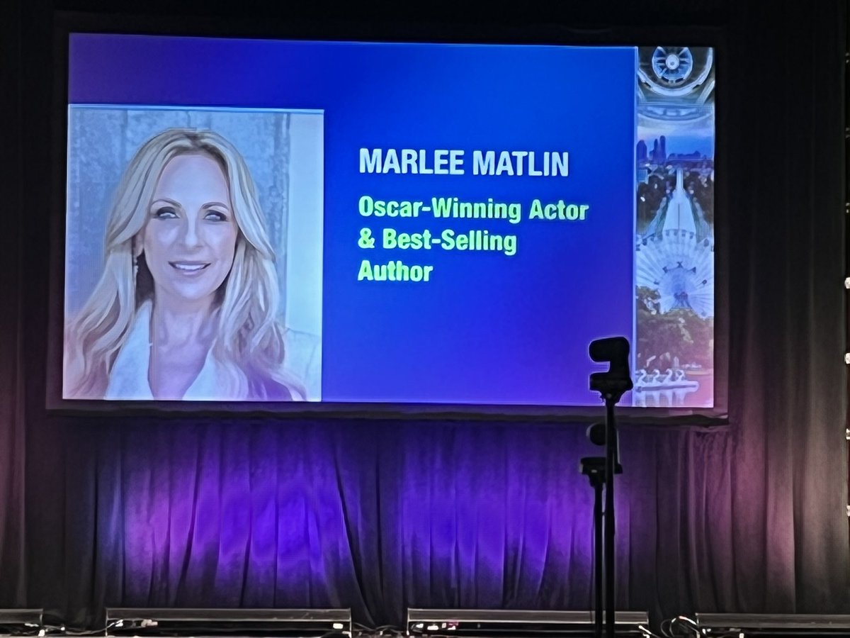 Thank you, <a href="/PRSA/">PRSA</a>, for having <a href="/MarleeMatlin/">Marlee Matlin</a> as keynote for the national conference.