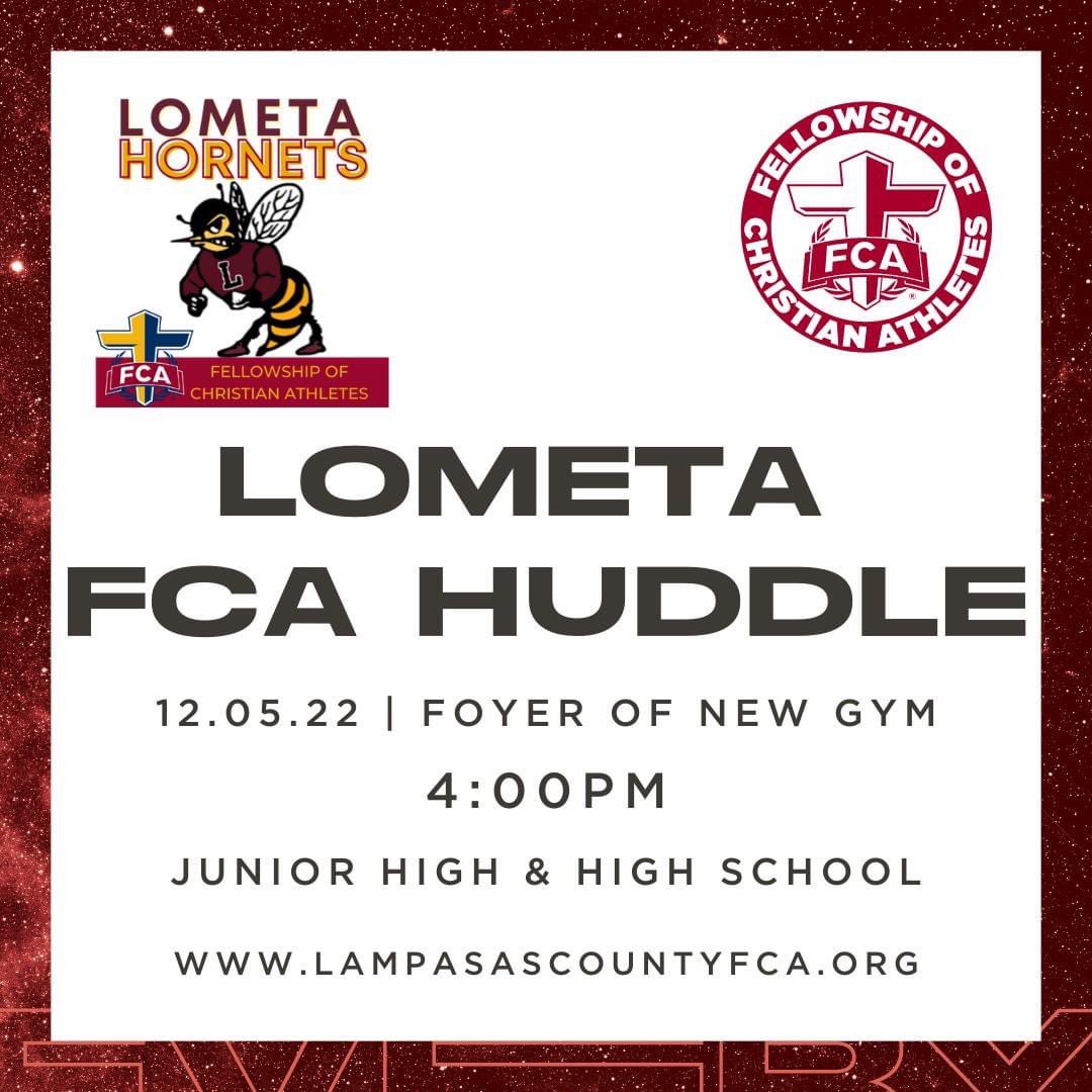 fca_lampcounty's tweet photo. Excited for Fellowship of Christian Athletes to be part of the Lometa community! Our Lometa leadership team consists of Coach Austin Martin, Coach Aurora Reyes, and Tiffany Smart. If you have any questions about FCA or on Campus Huddles please contact tmarquez@fca.org. https://t.co/fGDIC3tK7b