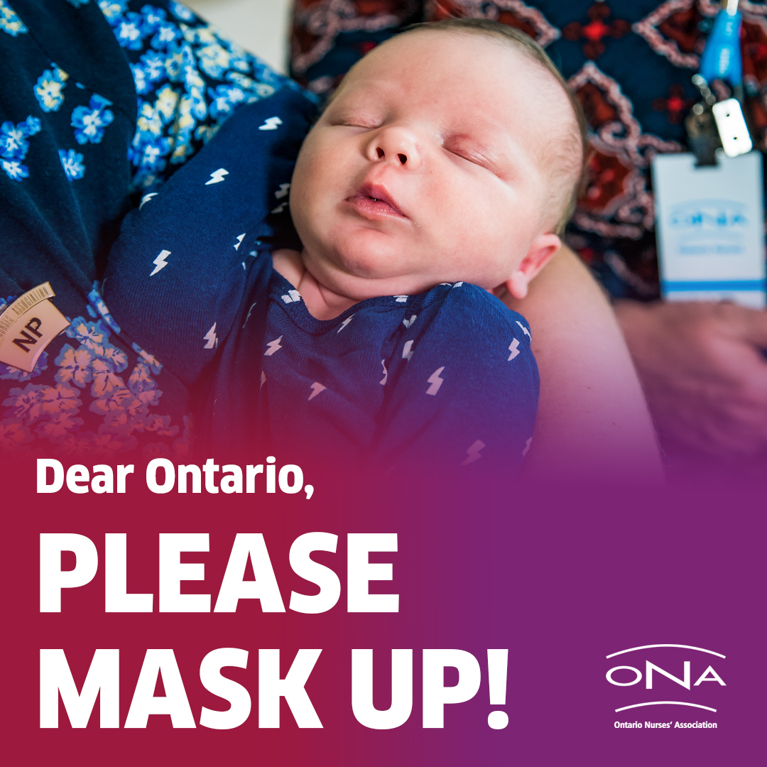 Dear Ontario, our children need your help.
 
Respiratory illnesses have reached crisis levels in children's hospitals, &amp; front-line health-care professionals caring for our children are asking you to do your part:
 
Please mask up in crowded indoor spaces. 
 
Share this message.