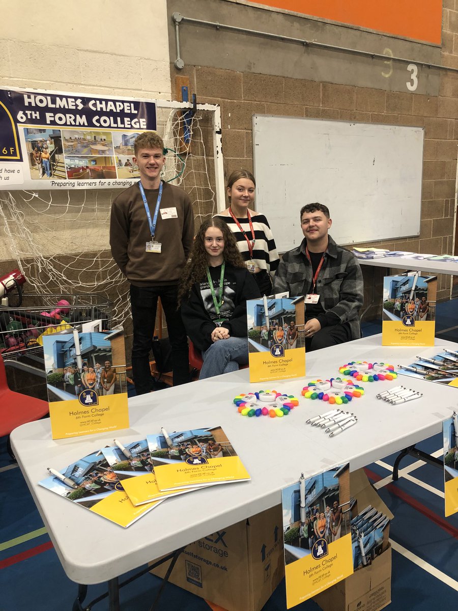 HC6F_College's tweet photo. Some of our Sixth Form student leaders had a fabulous day today, representing the College at Middlewich High School Careers Fair. https://t.co/tc69806XFi