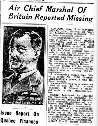 3rdReichStudies's tweet photo. November 14, 1944 Death Air Chief Marshal Sir Trafford Leigh-Mallory, the RAF Air Commander-in-Chief South East Asia Command, dies when his aircraft crashes; his wife and eight others were killed; the most senior RAF officer to be killed in #WW2 https://t.co/k5jVmNcbVR https://t.co/PVYq7c6h8Y