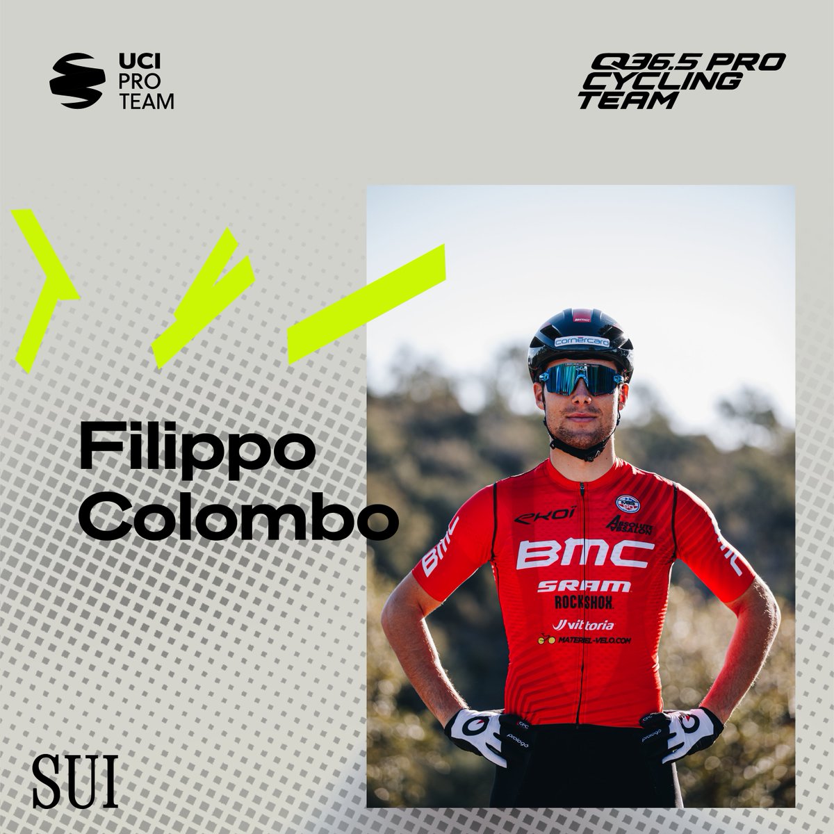 Road and some 🚵- welcome Filippo Colombo! 🇨🇭

"I'm super happy to join the team for a completely new experience on the road. I think this will help me gain more experience and get even faster on MTB"

#RacingTheFuture