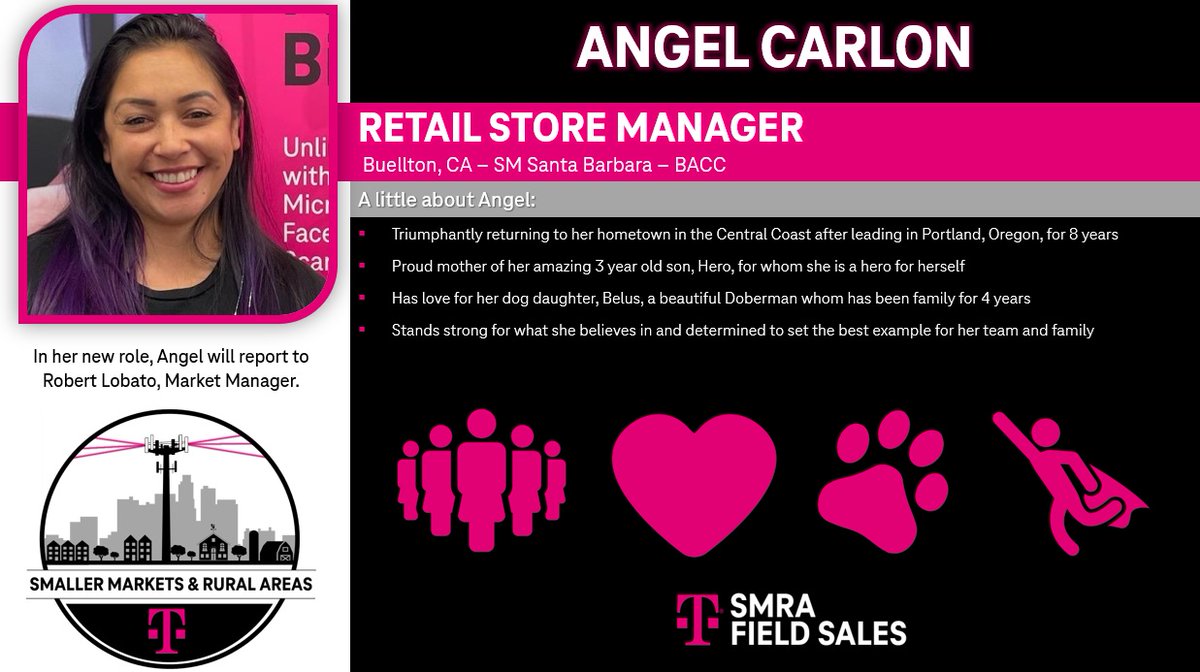 I am proud to recognize our newest leadership promotion in SM Santa Barbara! Congratulations, <a href="/angelsparklez/">Glitter Angel</a>, on your promotion to Retail Store Manager! I am excited for the impacts that you will make within our team and our communities! #BACC #SouthwestSMRA