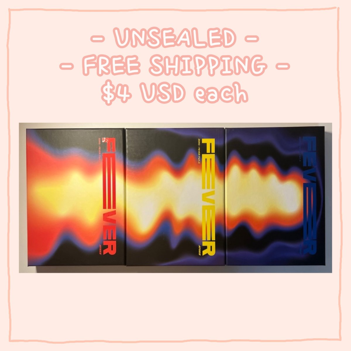 fromyunjjongss's tweet photo. ateez wtt wts hongjoong seonghwa yunho yeosang san mingi wooyoung jongho ( albums + posters )

— US based
— US ONLY
— ** note a lot of these albums do have some dents in them. i can also send only the postcards + photobook out for the same price **
— dm if interested! https://t.co/4nfJ884Ati