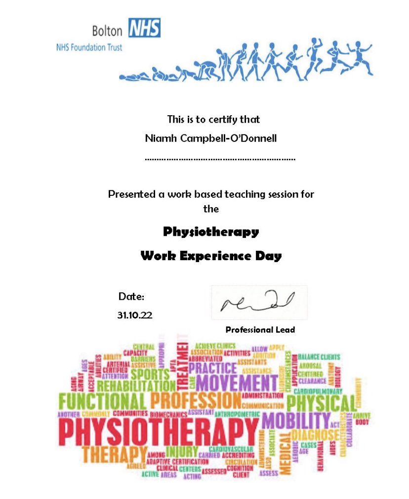PhysioNiamh_'s tweet photo. Enjoyed delivering teaching to our work experience students on the role of a physiotherapist in stroke rehab🧠🤸🏽‍♀️✍🏼

#BoltonAHPs 💙 https://t.co/Liey954Y8E