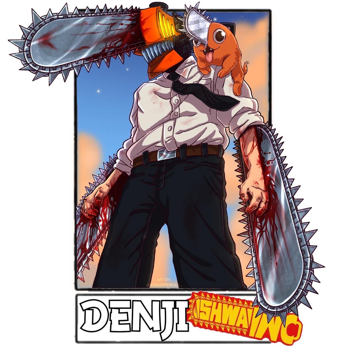 godofpencils's tweet photo. #sixcharacters #sixfanartschallenge #sixfanart #draw #art #procreate #drawings #ilustracion #ilustration  #anime #animeart #coverart #rapstar #thegoat #artist #fanart #xxl #musiccover #rapcovers #rapcover #artchallenge #denji #chainsawman https://t.co/MFgOzvdVeh