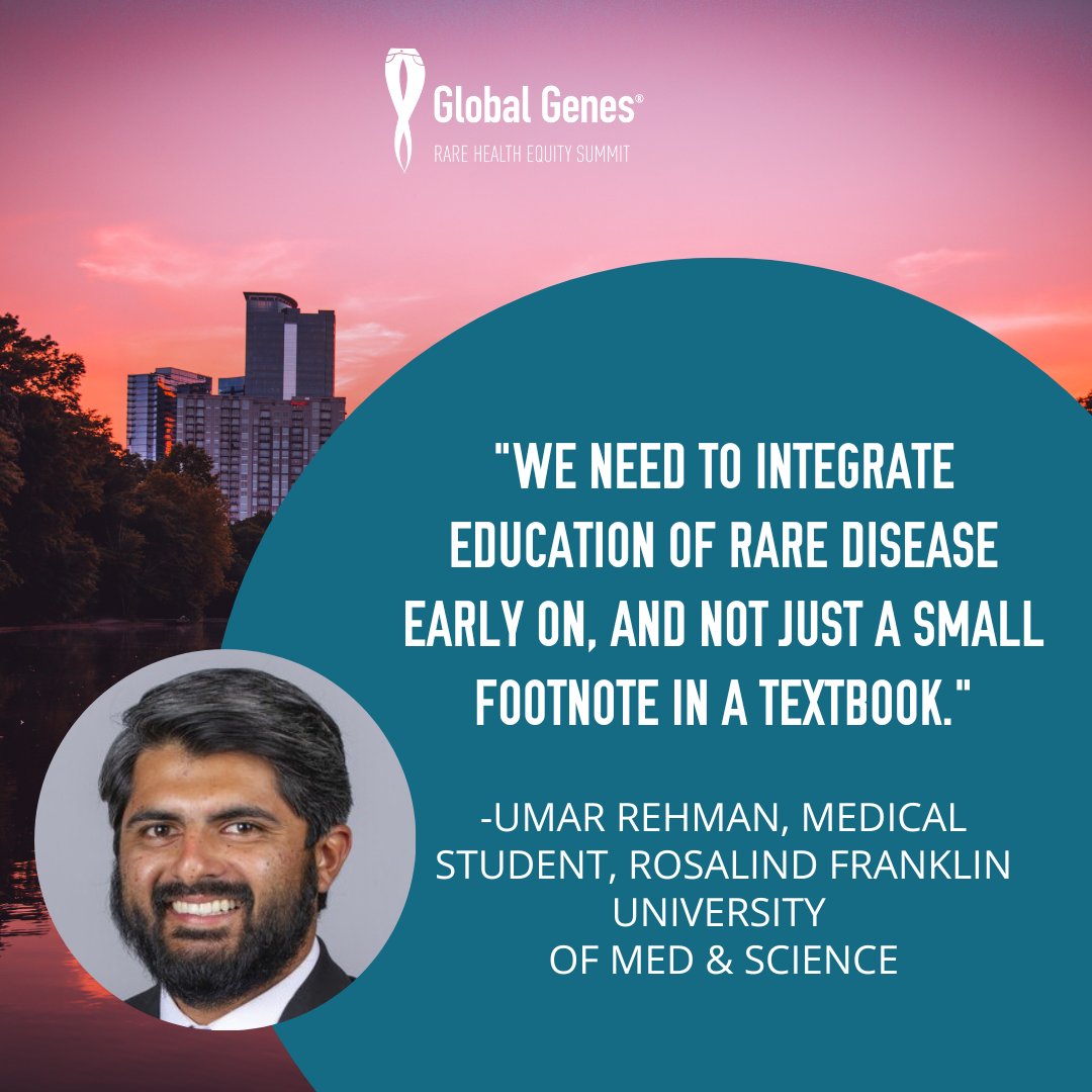 GlobalGenes's tweet photo. In the "Experience Matters" session at #GGHealthEquity, Umar Rehman highlighted the importance of rare disease education to help with disparities in the health care system! #2022HES https://t.co/PwQrqAbO3B